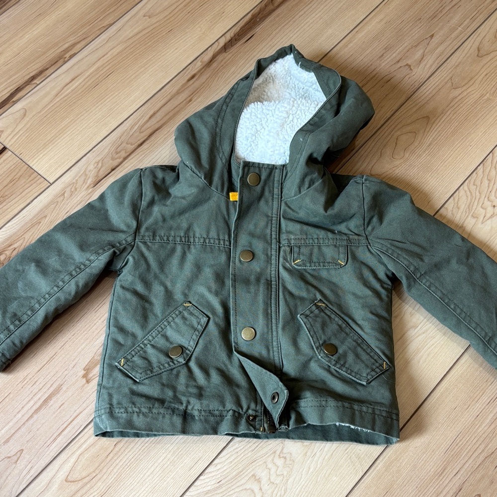 Cat & Jack Forest Green Hooded Puffer Jacket